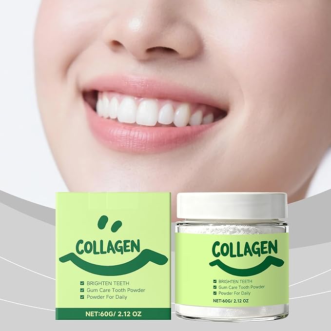 Collagen Tooth Powder for Gums - 2.12 Oz Daily Oral Care Powder Breath Freshener (2PCS)