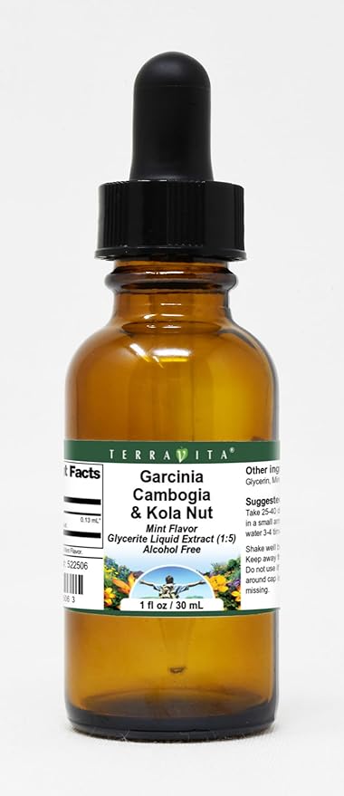 Garcinia Cambogia &amp Kola Nut Glycerite Liquid Extract (1:5) - Mint Flavored (1 oz ZIN: 522506) - 3 Pack