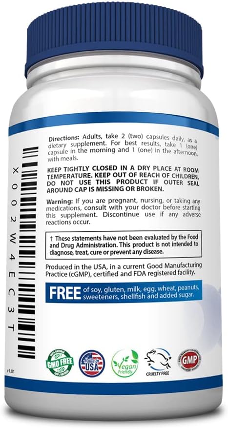 Brainol - The Smartest Choice For A Brain Boosting Nootropic - Enhance Mental Performance Focus and Clarity - With DMAE Huperzine A BioPerine - Vegan-Friendly - 360 Capsules - 6 Month Supply