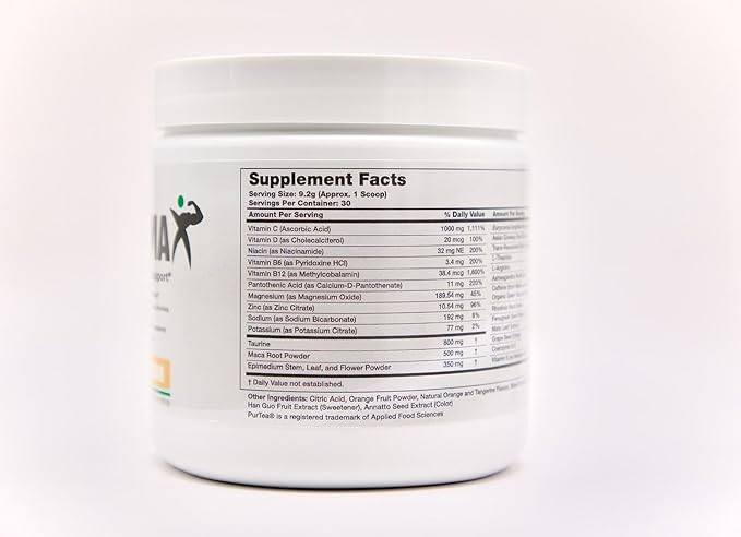 Energy and Mood Support – Citrus Orange Powder – Sugar-Free Daily Supplement with Ashwagandha Maca Rhodiola Ginseng – Sweetened with Stevia &amp Monk Fruit – 30 Servings