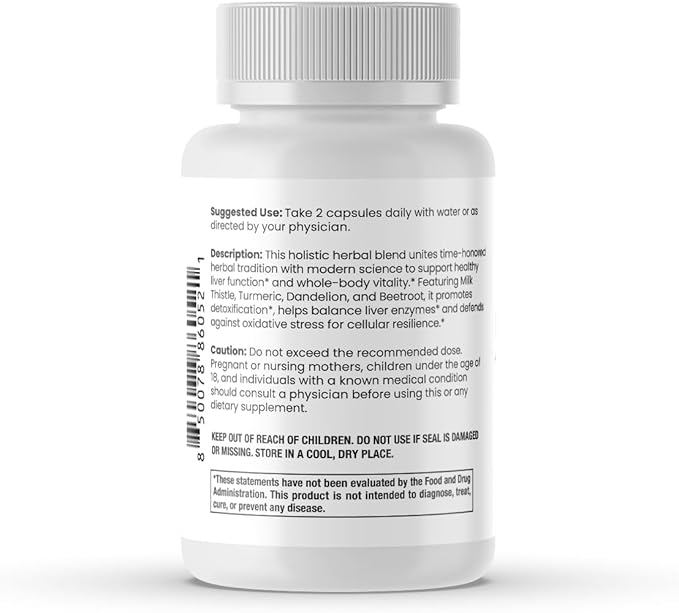 Milk Thistle+ Liver Support Blend | 580mg with Turmeric Dandelion Root Beet &amp Black Pepper | for Liver Enzyme Support Detox &amp Antioxidant Defense | 2-Pack