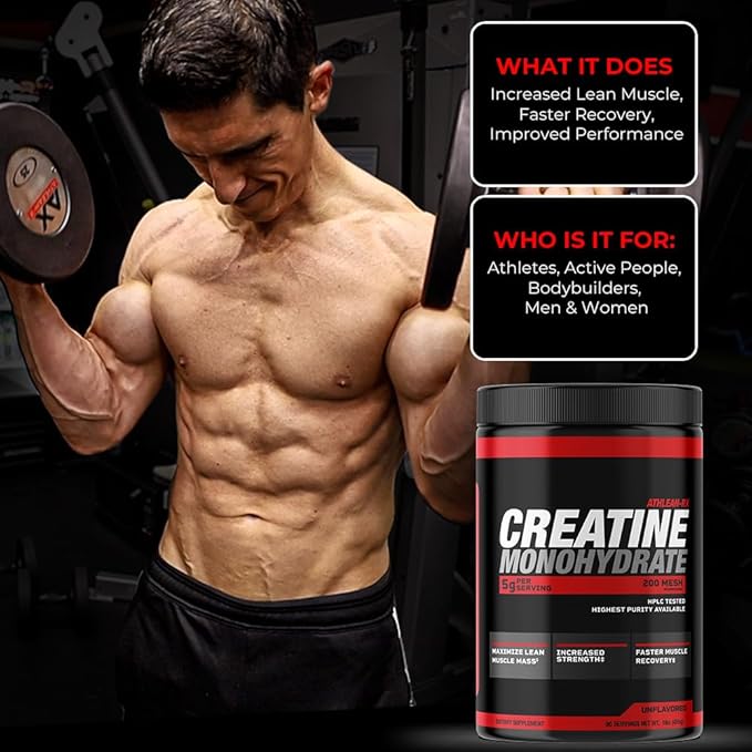 X-CREATINE Pure Micronized Creatine Monohydrate Powder - Supports Muscle Strength Power and Recovery - Gluten-Free Non-GMO Performance Enhancing Supplement (30 Servings)