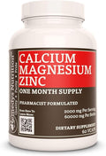 Remedy's Nutrition Calcium Magnesium Zinc | 1000 mg 60 Vegan Capsules Dietary Supplement | Two Month Supply
