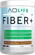 Project AD Fiber+ Fiber Supplement - Supports Gut Health and Digestive Regularity Fiber is Great for Weight Loss Detox Vegan Friendly - Fiber Powder 16.4 Oz (Chocolate)