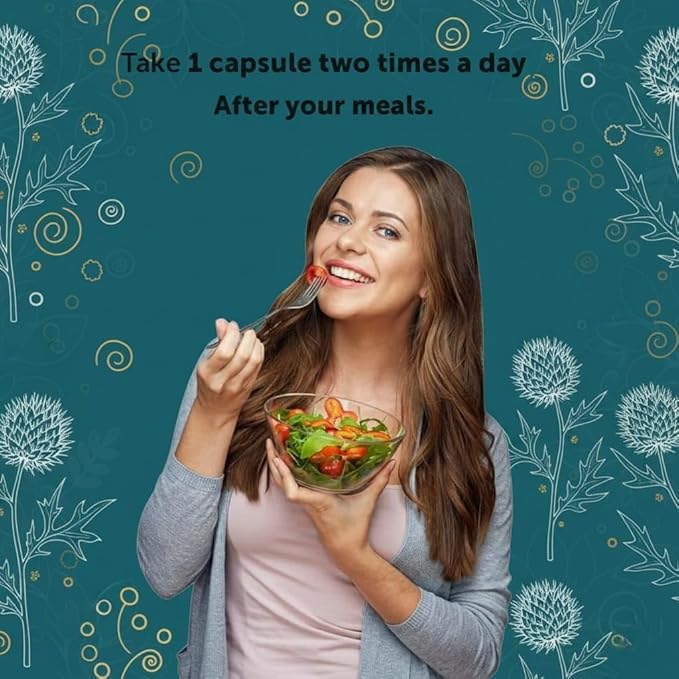 Milk Thistle Supplement with 800 Mg of Silymarin 60 Capsules