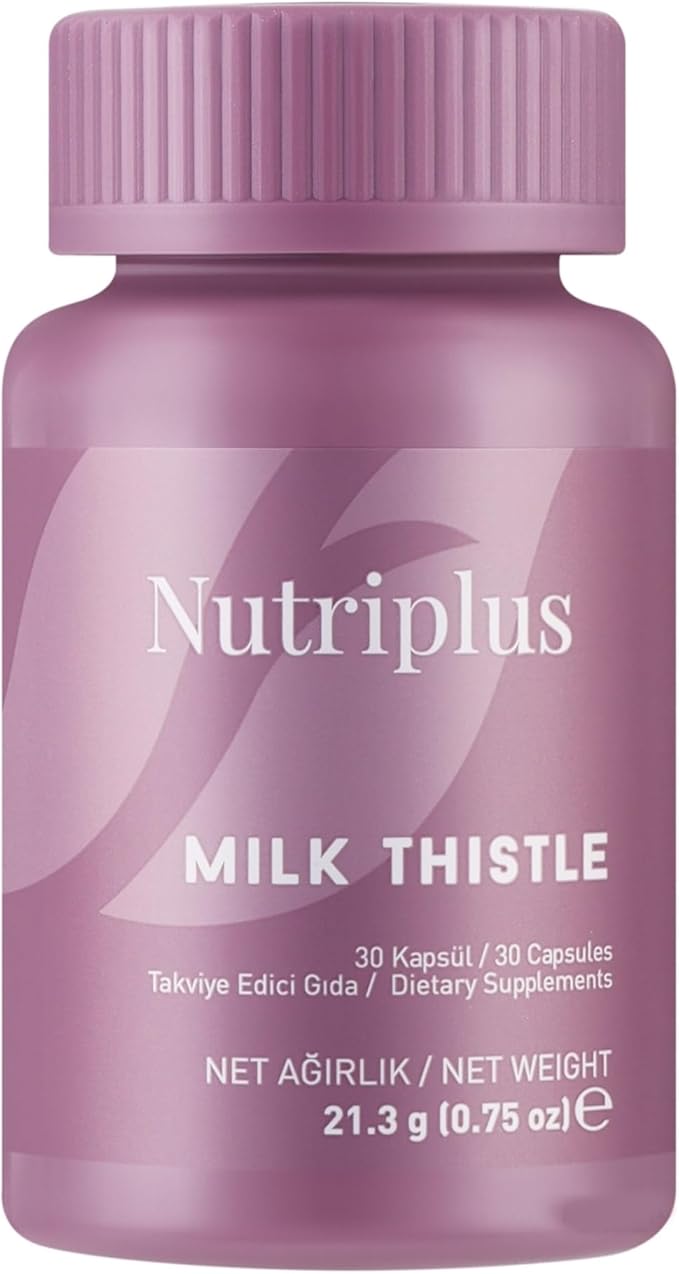 FARMASi Nutriplus Milk Thistle - Silymarin Extract Vegan Herbal Supplement 30 Capsules