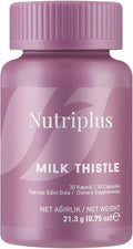 FARMASi Nutriplus Milk Thistle - Silymarin Extract Vegan Herbal Supplement 30 Capsules