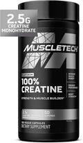 Muscletech Platinum Creatine Monohydrate Capsules - Creapure Creatine Pre &amp Post Workout Muscle Builder Muscle Recovery &amp Energy Boosting Supplement for Men &amp Women - 100 Veggie Pills