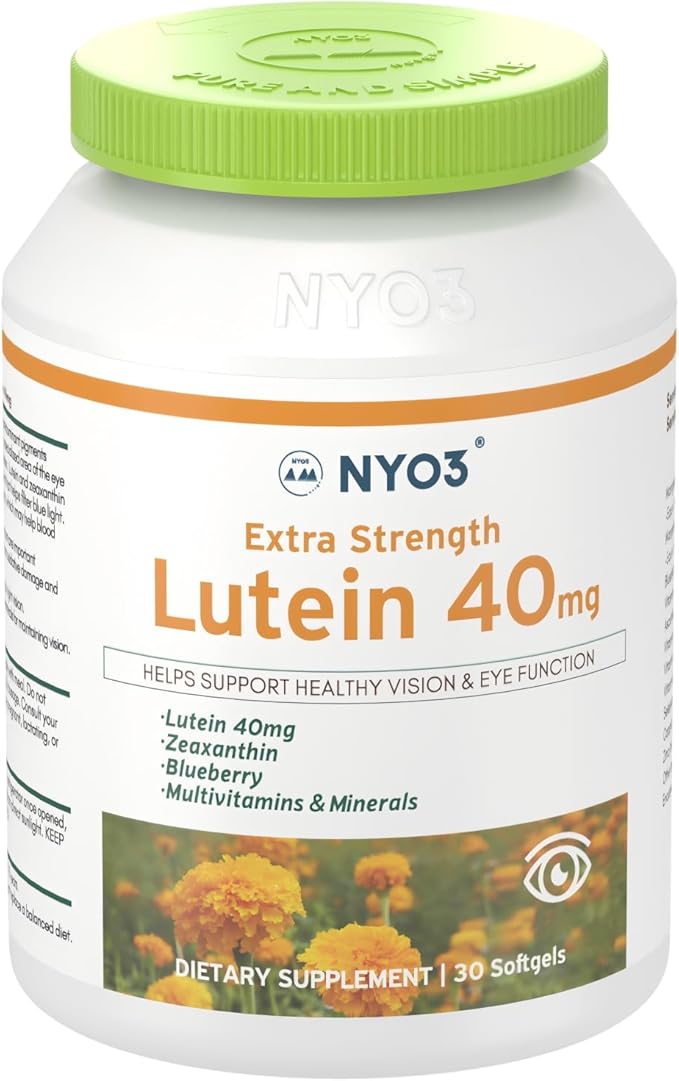 NYO3 Milk Thistle Liver Detox Supplement 400mg Lutein Zeaxanthin with Blueberry 2 Pack