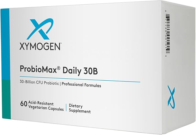 XYMOGEN ProbioMax Daily 30B - Probiotics for Digestive Health Support - Lactobacillus Acidophilus &amp Bifidobacterium Lactis HN019 - Vegetarian Gluten-Free &amp Non-GMO - 60 Capsules