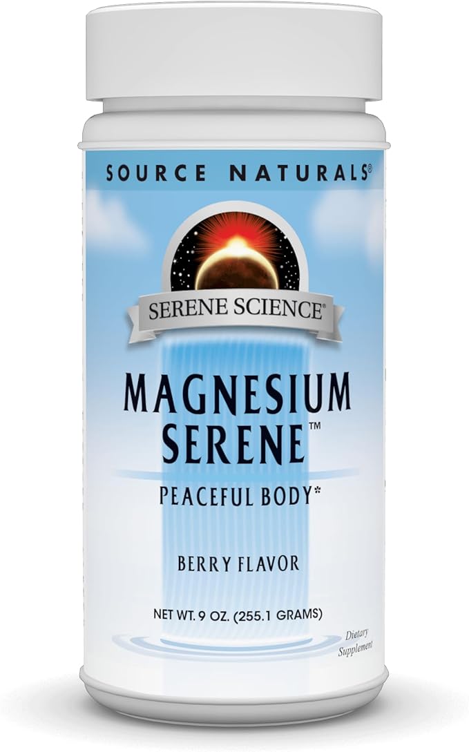Source Naturals Serene Science Magnesium Serene Berry Flavored Peaceful Body 9 Ounces