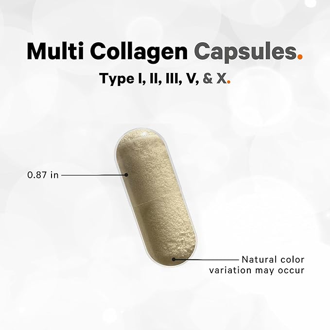 Codeage Multi Collagen Peptides Protein Capsules 5 Collagen Types Grass-Fed &amp Hydrolyzed Bovine Collagen Pills Supplement Ashwagandha Amla Berry Vitamins Collagen Peptides - 90 Capsules