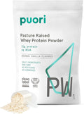 Puori Whey Protein Powder Bourbon Vanilla - PW1 Pasture-Raised Grass-Fed Whey Protein Powder Drink Mix containing BCAA Amino Acids - Post-Workout Supplement for Muscle Gain &amp Recovery - 30 Servi