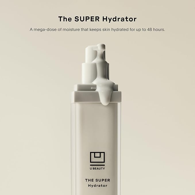 U Beauty The SUPER Hydrator Hyaluronic Acid Moisturizing Cream - Mega-Dose Skin Hydrator with Peptides and Grapeseed Oil for Supple Smooth and Softer-Looking Skin For Up To 48 Hours - 4 fl oz
