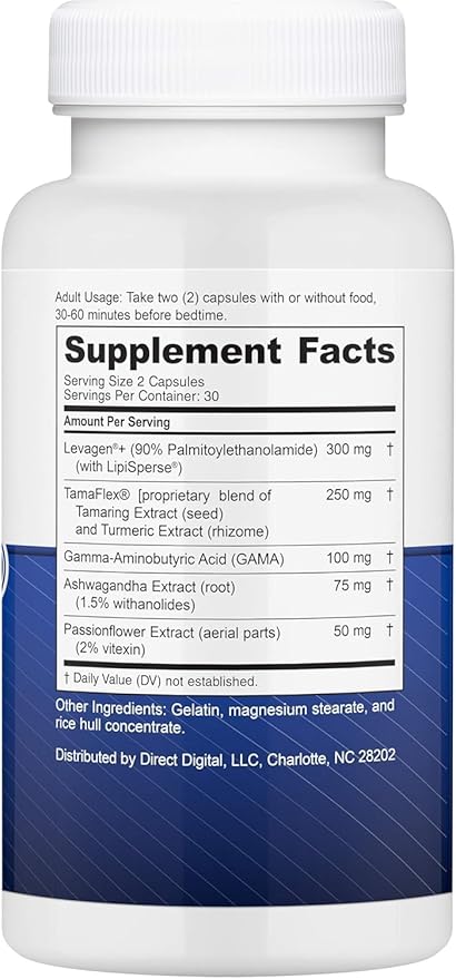 Instaflex PM Nighttime Joint Support with Levagen Tamaflex GABA Ashwagandha Passionflower Extract Mobility Sleep Support -120 Capules