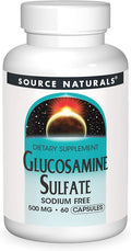 Source Naturals Sodium-Free Glucosamine Sulfate for Joint Support 500 mg - 60 Capsules