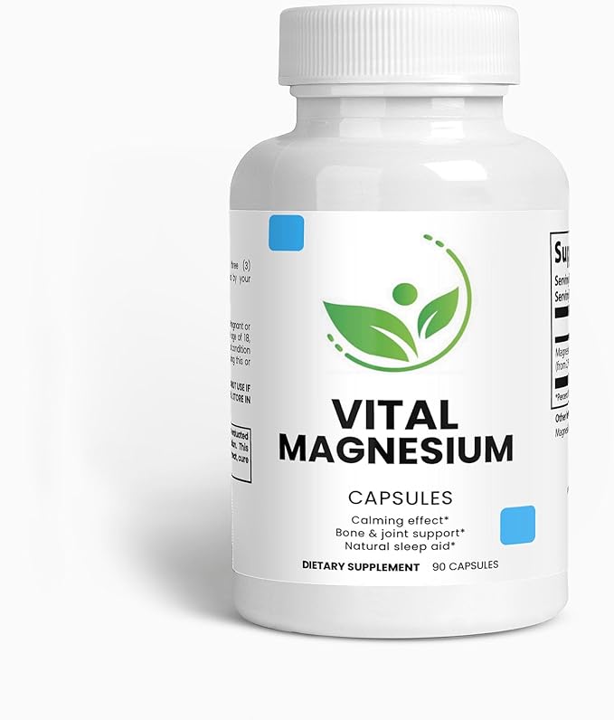 Magnesium Glycinate Capsules – 275 mg Elemental Magnesium – 90 Capsules – High Absorption – Muscle &amp Sleep Support