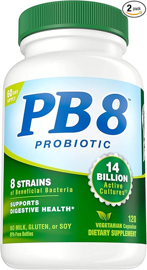 Nutrition Now PB 8 ProBiotic Acidophilus Vegetarian - 120 VegCap 2 Pack