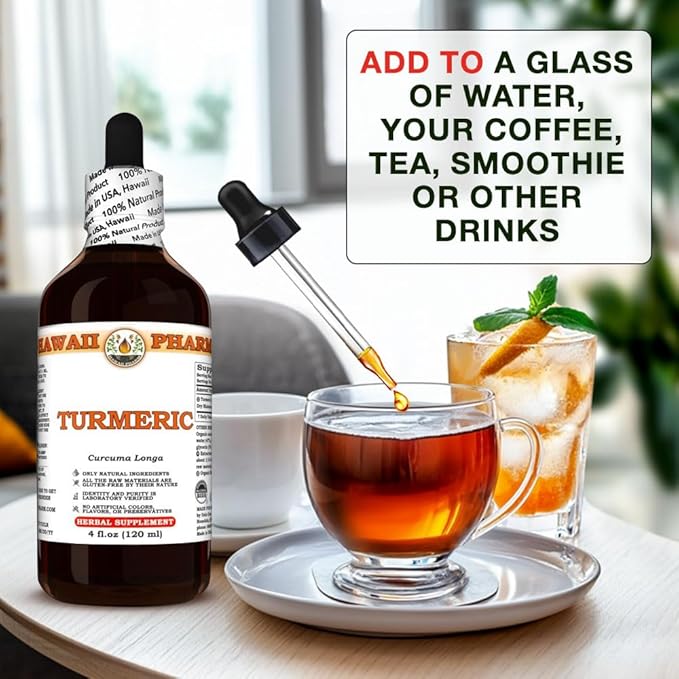 Turmeric (Curcuma Longa) Dry Rhizome Tincture All Natural Vegan Pure Liquid Extract - 4 fl.oz