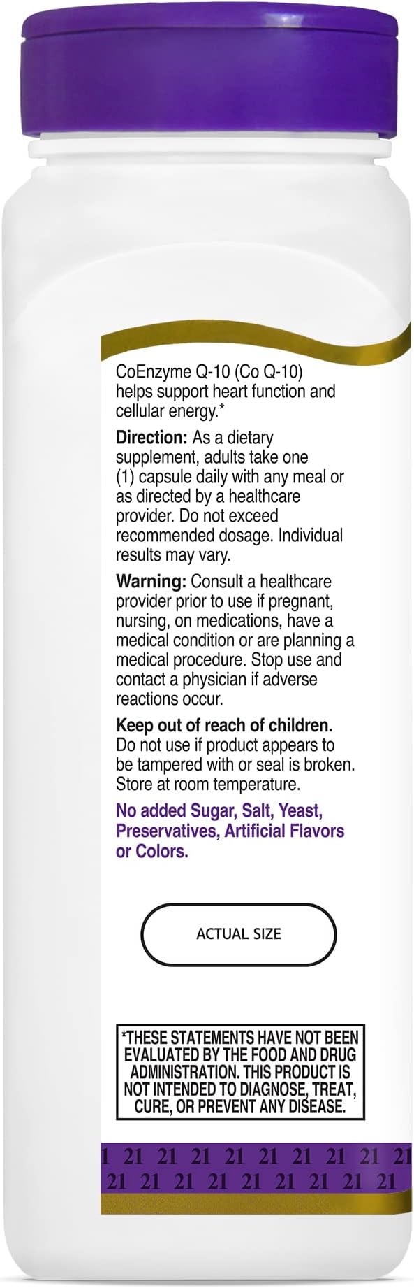 21st Century CoQ10 100 mg 150 Capsules