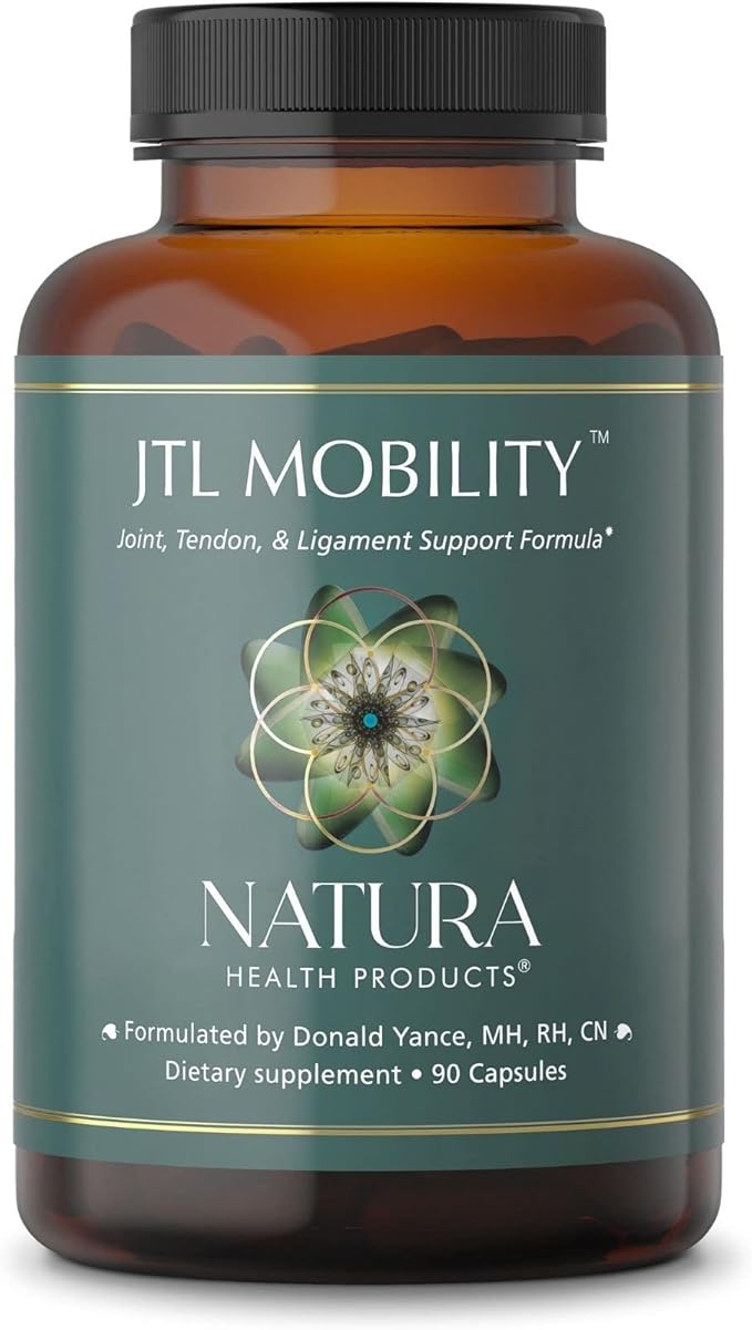 Natura Health Products JTL Mobility Supplement - Supports Healthy Joint Function Mobility and Comfort - Featuring Collagen Glucosamine Sulfate Chondroitin Sulfate &amp White Willow (90 Capsules)