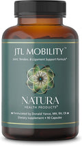 Natura Health Products JTL Mobility Supplement - Supports Healthy Joint Function Mobility and Comfort - Featuring Collagen Glucosamine Sulfate Chondroitin Sulfate &amp White Willow (90 Capsules)