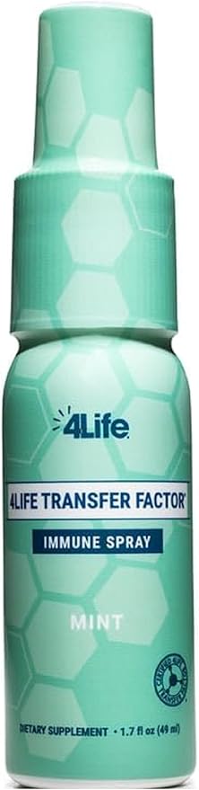 4Life Transfer Factor Immune Spray - Supports Mouth and Throat Immune Health with Zinc Marshmallow Root Extract - Mint Flavor - 1.7 oz