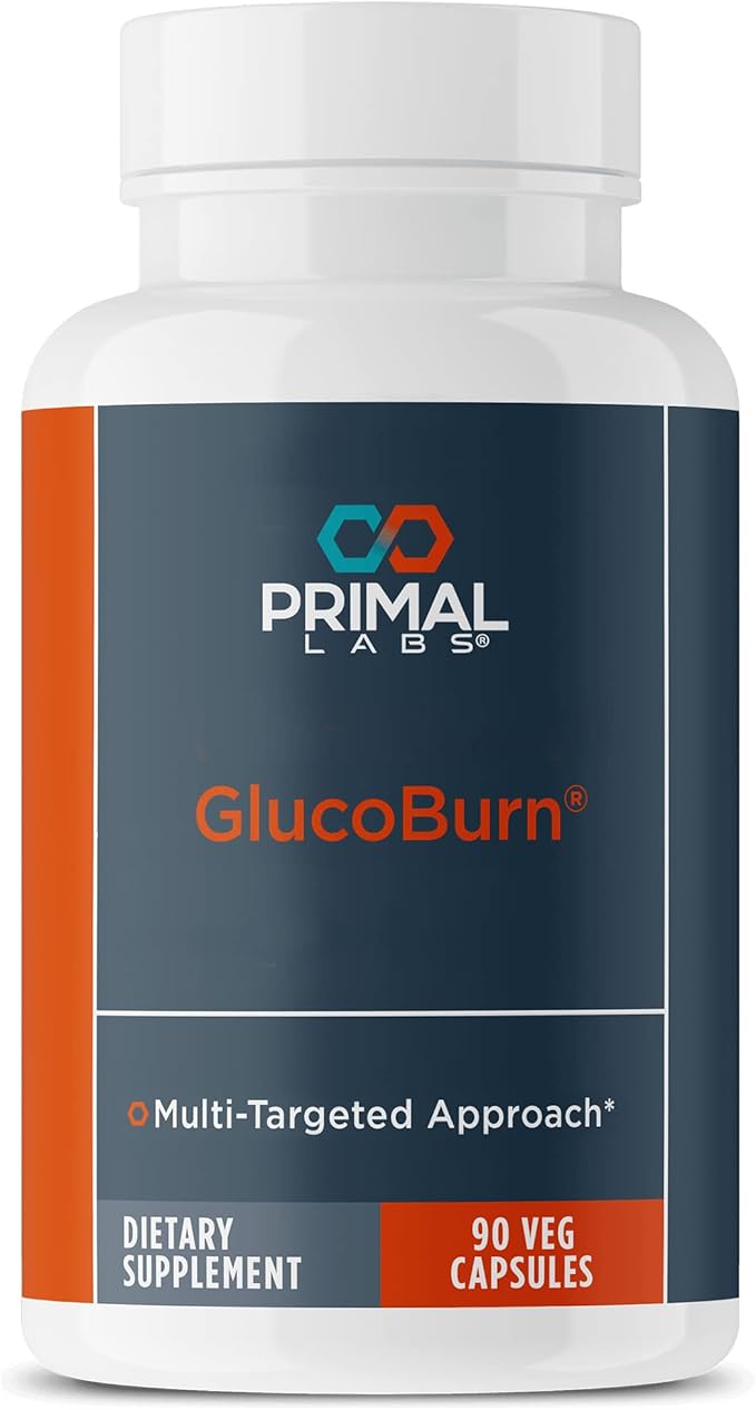 Primal Labs GlucoBurn Support Supplement with White Mulberry Leaf Extract and Alpha Lipoic Acid 90 Veg capsules