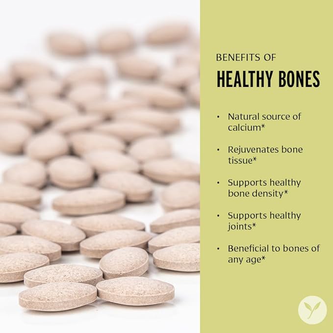 Banyan Botanicals Organic Healthy Bones – Ethical Coral Calcium &amp Bone Density Supplement – with Ashwagandha &amp Arjuna for Skeletal Strength &amp Joint Support – 90 Tablets – Non-GMO
