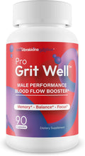 Pro Grit Well Male Performance Max Blood Flow Booster - Our Best Gritwell Male Performance Supplement to Increase Bloodflow to Vital Areas - Healthy Alpha Boost Blood Circulation Supplements for Men