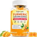 Turmeric Curcumin Supplement for Adults: Organic Ginger Turmeric Gummies with Black Pepper MCT Oil C8 Vitamin D3 K2 Bromelain - Sugar Free Extra Strength Overall Comfort Support (60Count)