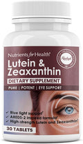 Rawleigh Lutein &amp Zeaxanthin: 30 Vegan Tablets 12mg Lutein &amp 4mg Zeaxanthin (Macular Carotenoids) Based on The AREDs2 Study Eye Health Supplement &amp Vision Support for Adults Eye Vitami