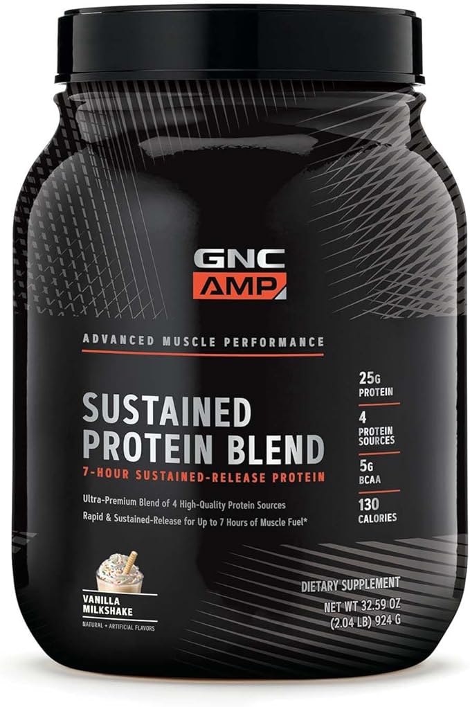 GNC AMP Sustained Protein Blend - Cinnamon Toast (28 Servings)