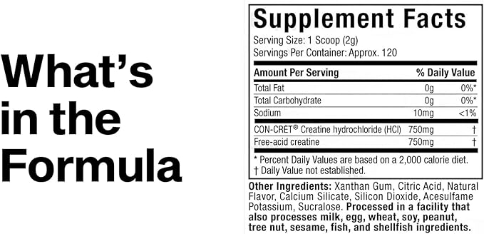 MuscleTech Cell-Tech Creactor Creatine HCl Powder Post Workout Muscle Builder for Men &amp Women Creatine Hydrochloride + Free-Acid Unflavored (120 Servings) 8.47 oz