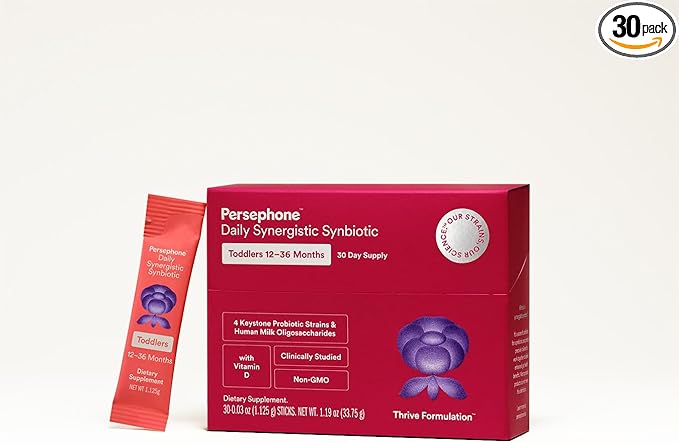 Infant Synbiotic Powder 12-36 Months 30 Servings Probiotic + Prebiotic Blend with Vitamin D Pediatrician-Endorsed (Toddler)