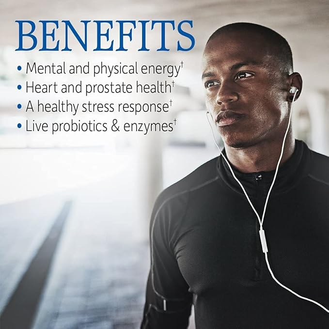 Garden of Life Men's Multivitamin Code Whole Foods Fruit Veggie Blend Probiotics Energy Heart Prostate Health with Life Extension Neuro-mag Magnesium L-threonate for Brain Health Memory Attention Vege