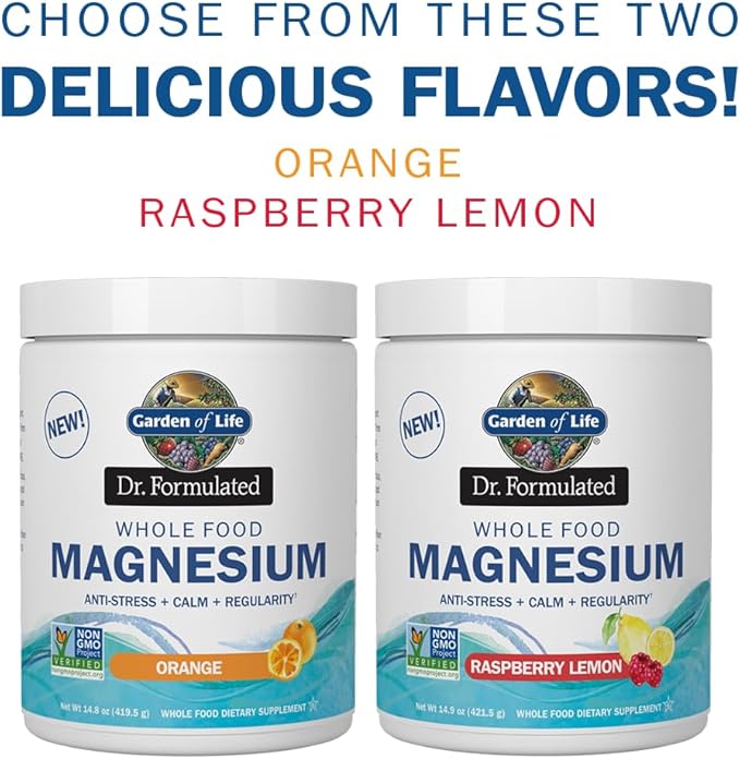 Garden of Life Dr. Formulated Whole Food Magnesium Raspberry Lemon 14.9 oz (421.5 g)