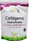 Vidanat Pure Hydrolyzed Collagen with Biotin &amp Hyaluronic Acid – Supports Skin Hair Nails &amp Joint Health – High-Absorption Protein Powder – 300g (Pack of 1) – 15 Servings per Bag