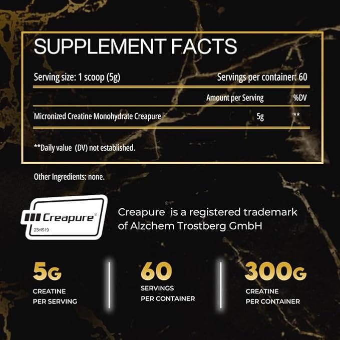 Historic Creatine Micronized Creatine Monohydrate Powder Unflavored 60 Servings 300 Grams