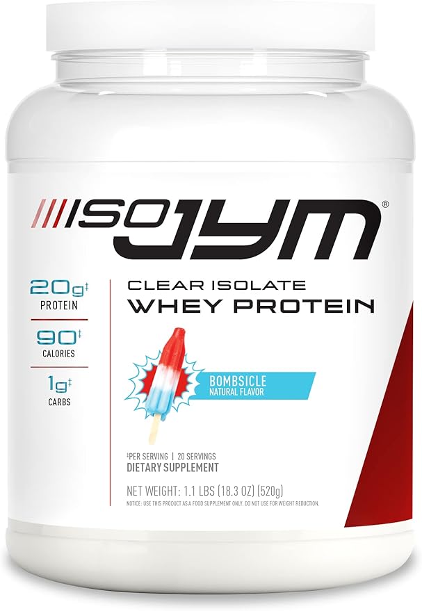 ISO JYM 20 Servings - Grape &amp Bombsicle Clear Whey Protein Isolate Bundle