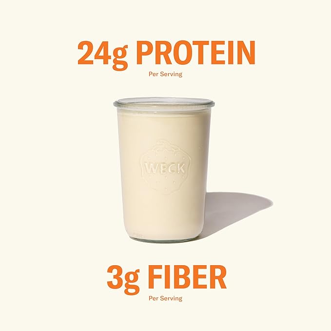 Ballerina Farm Grass Fed Whey Protein Powder Maple Cinnamon 24g Protein with Collagen Peptides Bovine Colostrum Hemp Hearts &amp Prebiotic Fiber No Artificial Ingredients 20 Servings