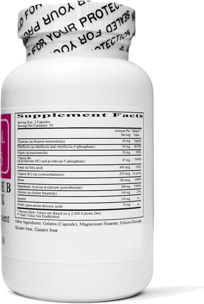 Ecological Formulas Vitamin B Complex Supplement with Thiamine Riboflavin Niacin Pantothenic Acid Pyridoxine Biotin Folic Acid Cobalamin Three Fresh Seal Bottles - 300 Count Total