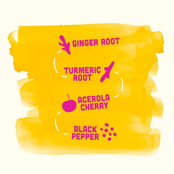 Vive Organic Vitamin C + Immune Support Shot Cold-Pressed Turmeric Ginger &amp Acerola Cherry Gluten Free Vegan Immunity Boost Vitamin C 2 Fl Oz (Pack of 12)