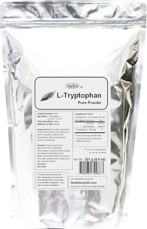 Pure L-Tryptophan Powder (100 gram (3.25 Ounce))