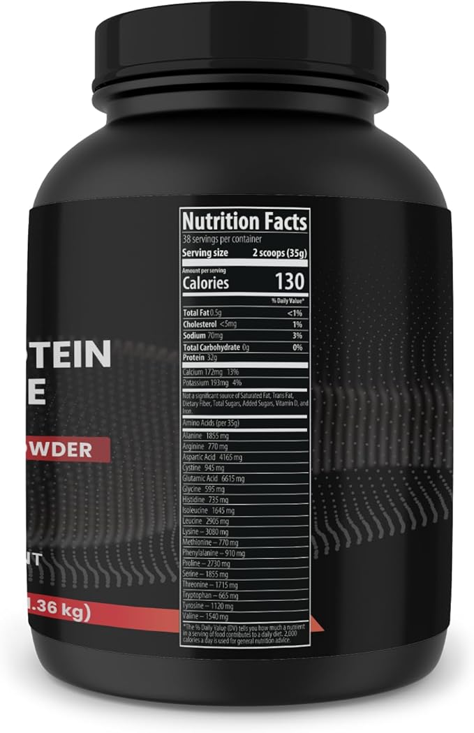 PURE ORIGINAL INGREDIENTS Whey Protein Isolate 3 lb Instantized Unflavored