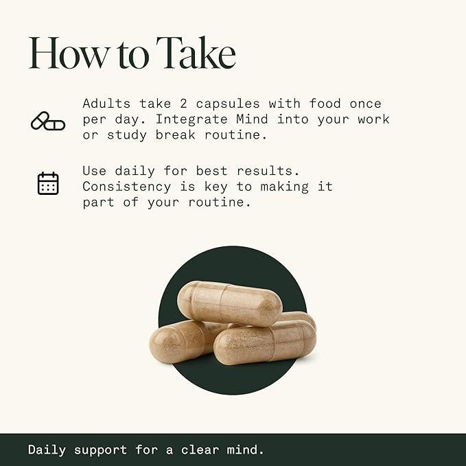 Fantastic Fungi Lions Mane Supplement Capsules - Lions Mane Mushroom Supplement for Focus Memory &amp Mood - Adaptogenic Functional Mushroom Extract USDA Organic Vegan 120 Capsules (2-Month Suppl