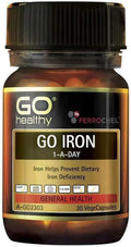 GO Healthy Go Iron 1 A Day 30 Vege Capsules
