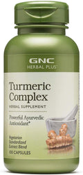 GNC Herbal Plus Turmeric Complex Supplement Vegetarian 100 Capsules