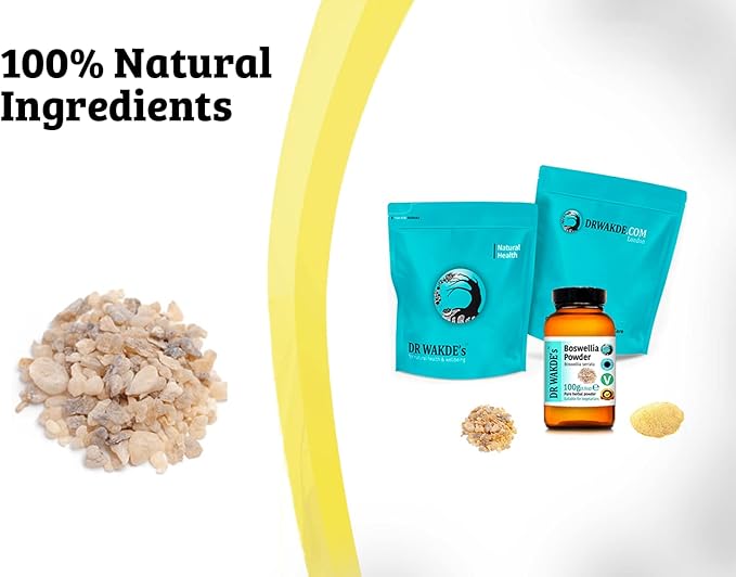 DR WAKDE'S Boswellia Powder (Salai Guggul | Shallaki) - 500g (1.1lb) | Pure Raw &amp Dried Powder | Natural Aroma and Freshness | Fine Powder | Vegan | Premium Grade | Nothing Added Nothing Removed