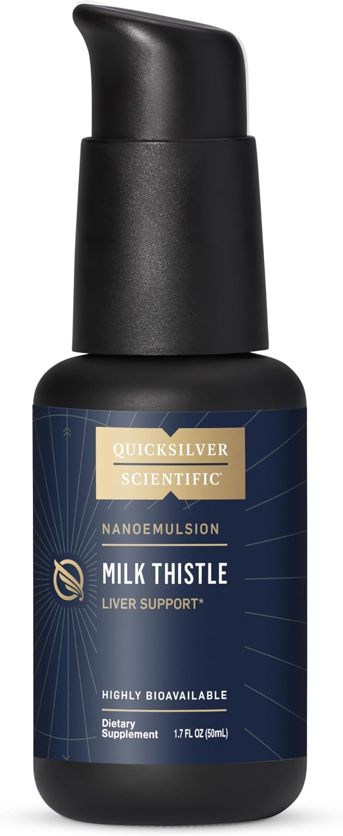 Quicksilver Scientific Nanoemulsified Milk Thistle - Silymarin Liquid with Liposome Delivery System - Immune Detox + Liver Cleanse Support (1.7oz / 50ml)